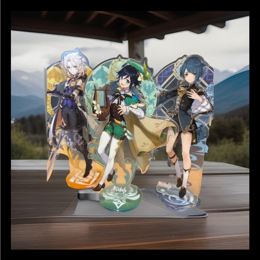 Genshin Impact Acrylic Stand 5 Figure Standee Anime color multicolor
